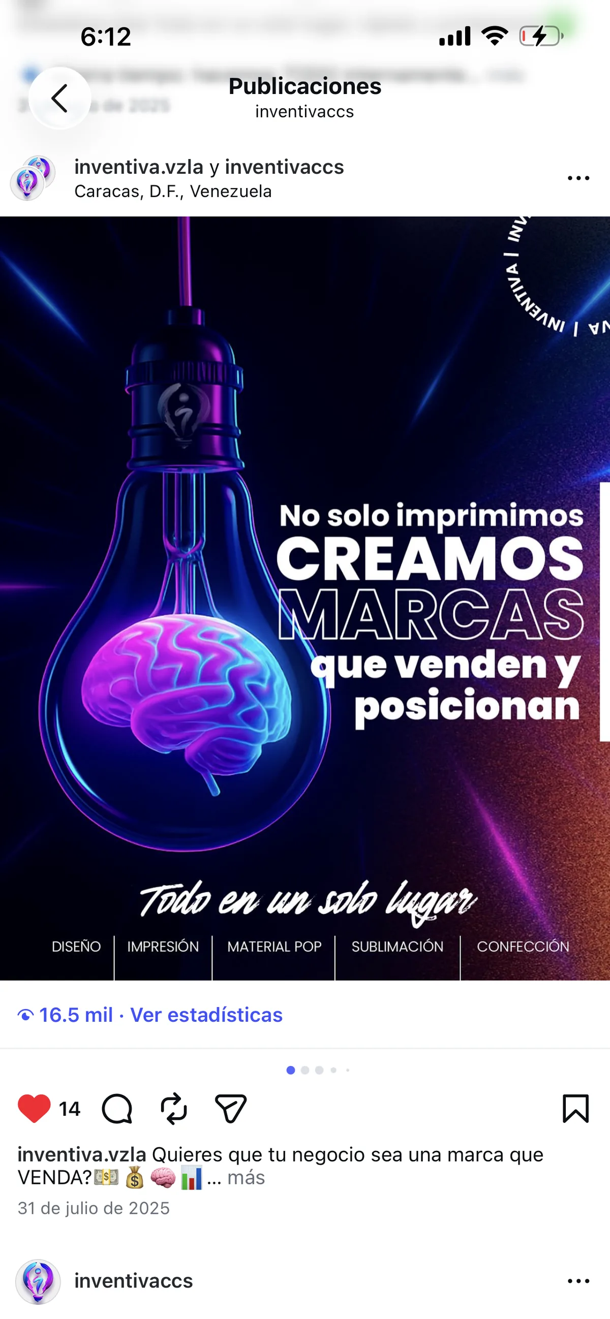 Producción publicitaria de Inventiva
